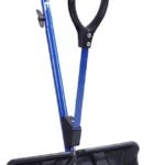 Snow Joe SJ-SHLV01 Strain-Reducing Snow Shovel, 18 in W Blade, 18 in L Blade, Polycarbonate Blade, 50 in OAL, Blue