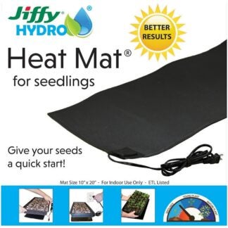 Jiffy 140297 Heat Mat, 20 in L, 10 in W, 120 V, Fiberglass