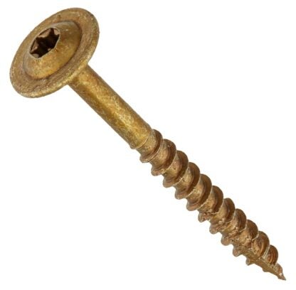 GRK Fasteners 12067 Cabinet Screw, #8 Thread, 1 in L, Low-Profile, Washer Head, Star Drive, Steel, Climatek, 100 PK