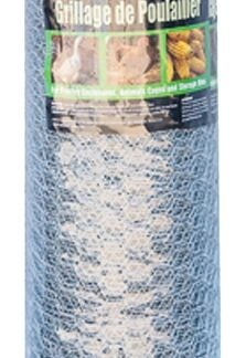 Jackson Wire 12 01 45 16 Poultry Netting, 150 ft L, 36 in W, 20 ga Gauge, Hexagonal Mesh, 1 in Mesh, Galvanized