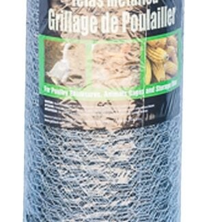 Jackson Wire 12 01 68 16 Poultry Netting, 150 ft L, 24 in W, 20 ga Gauge, Hexagonal Mesh, 1 in Mesh, Galvanized