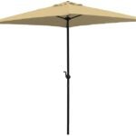 Seasonal Trends UMQ65BKOBD-04 Umbrella, 7.8 ft H, 6.5 ft W Canopy, 6.5 ft L Canopy, Square Canopy, Steel Frame