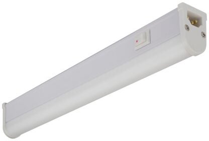 Liteline LEDBAR34-30K Fluorobar Light, 120 V, LED Lamp, 1120 Lumens, 3000 K Color Temp, Aluminum Fixture, White Fixture