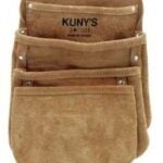 Kuny's Tool Works Series DW1024 Drywall Pouch, 4-Pocket, Leather, Beige