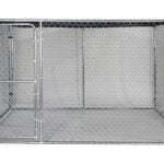 Stephens Pipe & Steel Silver DKS11010 Dog Kennel, 10 ft OAL, 10 ft OAW, 6 ft OAH, Steel, Galvanized