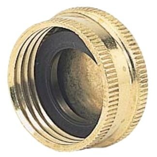 Gilmour 805034-1001 Hose Cap, 1/2 in, Brass, Gold