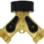 Gilmour 13 Y-Hose Connector, Brass, For: 5/8 in Hose