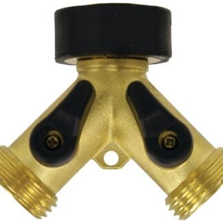 Gilmour 13 Y-Hose Connector, Brass, For: 5/8 in Hose