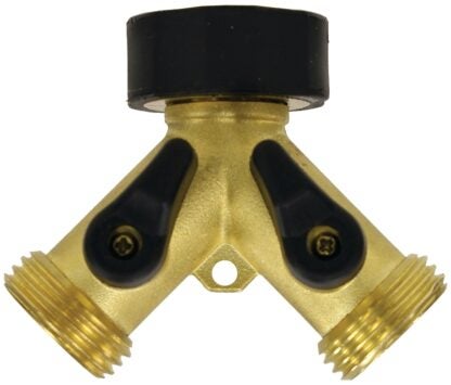 Gilmour 13 Y-Hose Connector, Brass, For: 5/8 in Hose