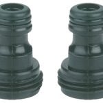 Gilmour 829084-1002 Hose End Adapter, 3/4 in, Male x Female, Polymer, Black