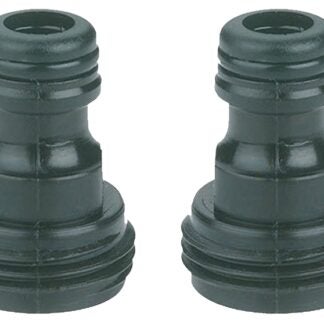 Gilmour 829084-1002 Hose End Adapter, 3/4 in, Male x Female, Polymer, Black