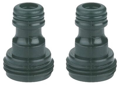 Gilmour 829084-1002 Hose End Adapter, 3/4 in, Male x Female, Polymer, Black