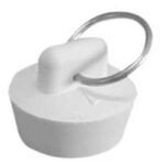 Moen M-Line Series M2300 Stopper with Metal Ring, Rubber, White Sells in Quantity of 6