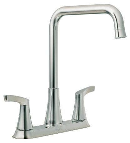 Moen Danika Series 87633 Kitchen Faucet, 1.5 gpm, 3-Faucet Hole, Metal, Chrome Plated, Deck Mounting, Lever Handle