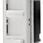 Leviton 06674-722 Slide Dimmer, 120 VAC, 150, 600 W, Dimmable CFL, LED, Incandescent Lamp, 3-Way, White