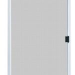 Screen Tight PSD30W Patio Screen Door, 30 to 36 in W Opening, 77-3/8 to 80 in H Opening, Aluminum Frame, White