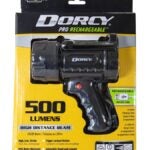 Dorcy 41-1031 Rechargeable Spotlight, LED Lamp, 500 Lumens Lumens, Black Fixture