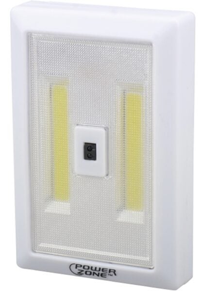 PowerZone 12759 LED Light Switch, AAA Battery, 1 -Lamp, Motion Sensor Light Switch Lamp, 180 Lumens, White Sells in Quantity of 12