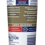 GE Silicone II SE2122 Kitchen and Bath Sealant, White, 65 deg F, 2.8 oz