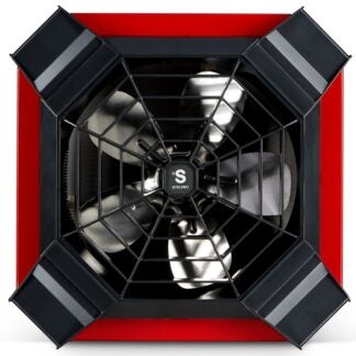 Stelpro Spider SGH4002R Electric Fan Heater, 16.7 A, 208/240 V, 3000, 4000 W, 13,650 Btu, 400 sq-ft Heating Area