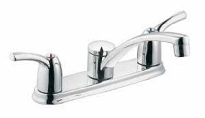 Moen Adler Series 87412 Kitchen Faucet, 2.2 gpm, 3-Faucet Hole, Metal, Chrome Plated, Deck Mounting, Lever Handle