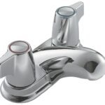 Moen 84013 Bathroom Faucet, Low Arc Spout, Chrome Plated, 1.2 gpm, 2-Faucet Handle, 3-Faucet Hole, Metal