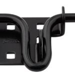 National Hardware N109-027 Sliding Bolt Door and Gate Latch, 7 in L, 7/8 in W, Steel, Black