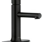 Moen 84770BL Bathroom Faucet, 1.2 gpm, 1-Faucet Handle, 1, 3-Faucet Hole, Metal, Matte Black, 4 in Faucet Centers