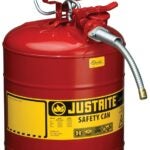 Justrite 7250120 Safety Can, 5 gal, Steel, Red