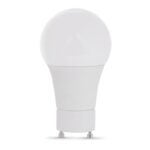 Feit Electric A60DM850GU2410KLED LED Light Bulb, A19 Lamp, 60 W Equivalent, GU24 Lamp Base, Dimmable, White