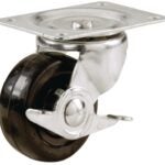 Shepherd Hardware 400 Series 9788 Swivel Wheel Caster, 5 in Dia Wheel, 200 lb Load, Rubber, Black