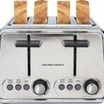 Hamilton Beach 24791C Modern Toaster, 4 -Slice, 5, Button, Dial Control, Stainless Steel, Silver