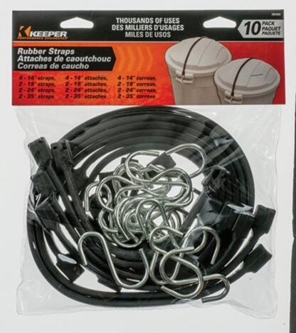 Keeper 06360 Bungee Cord Assortment, EPDM, S-Hook End