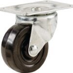 Shepherd Hardware 9487 Swivel Wheel Caster, 1-1/2 in Dia Wheel, 30 lb Load, Rubber, Black