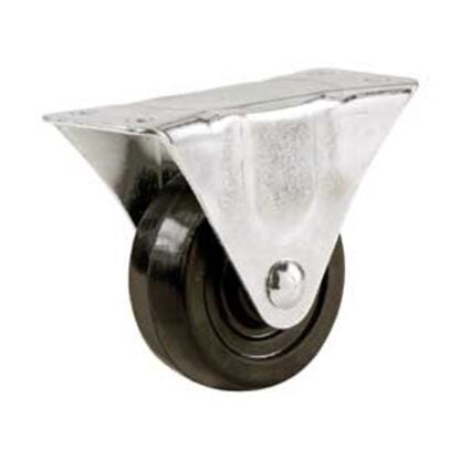 Shepherd Hardware 9488 Rigid Wheel Caster, 1-1/4 in Dia Wheel, 30 lb Load, Rubber, Black