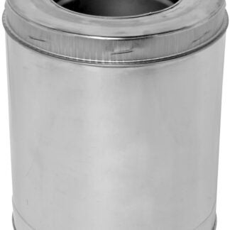 Selkirk SuperVent 2100 JM6S12 Chimney Pipe, 10 in OD, 12 in L, Stainless Steel