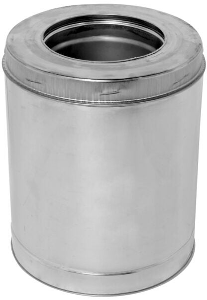 Selkirk SuperVent 2100 JM6S12 Chimney Pipe, 10 in OD, 12 in L, Stainless Steel