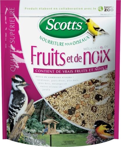 Scotts 409-066 Blended Bird Food, Berry, Fruit, Nut Flavor, 3.6 kg Resealable Bag