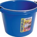 Fortex-Fortiflex N4008BL Utility Pail, 8 qt Volume, Fortalloy Rubber Polymer, Blue