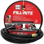 Fill-Rite FRH07512 Fuel Transfer Hose Male, 12 ft L, 50 psi Pressure, Neoprene, Black