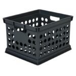 STORAGE CRATE PLSTC BLACK 3QT