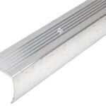 Shur-Trim FA2184HSI03 Stair Nose Moulding, 3 ft L, 1-1/8 in W, Aluminum, Hammered Silver