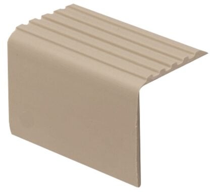 Climaloc Plus FV4021BGE03 Drop Overlap Stair Nosing, 3 ft L, 1-7/8 in W, Vinyl, Beige