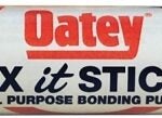 Oatey Fix-It Stick Series 31270 Epoxy Putty, Solid, Beige/White, 4 oz