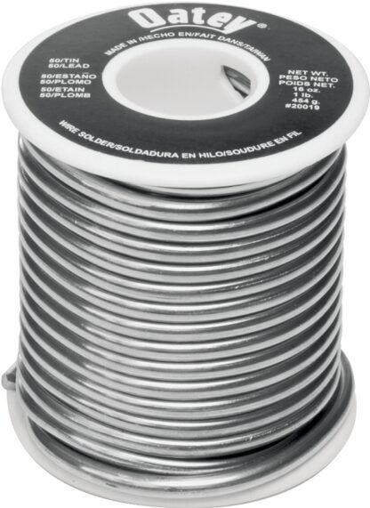 Oatey 20019 Leaded Solder, 1 lb, Solid, Silver, 361 to 421 deg F Melting Point