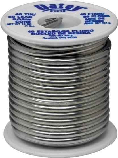 Oatey 21212 Rosin Core Solder, 1 lb, Solid, Silver, 361 to 460 deg F Melting Point