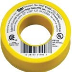 Oatey 31403 Thread Seal Tape, 260 in L, 1/2 in W, PTFE, Yellow