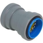 Southwire SIMPush 67599701 Liquidtight Coupling, 3/4 in Push-On, 1.65 in Dia, 2.43 in L, PVC