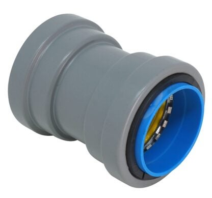 Southwire SIMPush 67599701 Liquidtight Coupling, 3/4 in Push-On, 1.65 in Dia, 2.43 in L, PVC