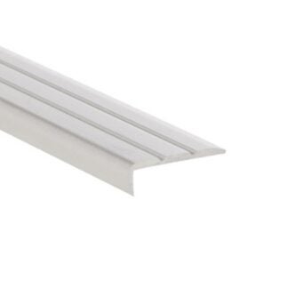 Shur-Trim DUA101MLU08 Grooved Edging, 8 ft L, 7/8 in W, Aluminum, Mira Lustre Sells in Quantity of 5